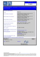 CB certificate from Zhongshan Qichuang Electric Co., Ltd