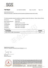FDA Silicone test certificate from Anhui Bochen Eco Co.