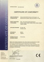 Certification Of Conformity (CE Certificate) certificate of Taizhou Artex Machinery Co., Ltd. – certificate photo, supplier certificates section