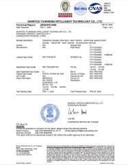 REACH certificate from Shantou Yuanheng Intelligent Technology Co., Ltd