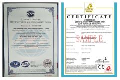 CE certificate of Linyi Xiangying Machinery Manufacturing Co., Ltd – certificate photo, supplier certificates section
