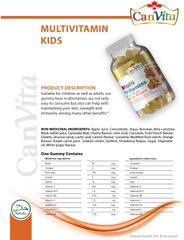 Canvita Kid's Halal- vegan Multi-Vitamin Gummy 60/ bottle, Made in Canada, sugar free - Image 7