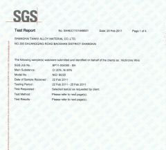 RoHS of Nichrome Wire certificate from Shanghai Tankii Alloy Material Co., Ltd.