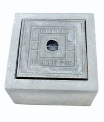 Concrete Earthing Pit Color Gray Shape Square Material Concrete Usage/Application Earthing Dimensions 300 x 300 x 200 mm (l x b x - Image 1