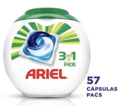 ARIEL DETERGENTE POWER PODS ARIEL DETERGENT 57 CAPSULAS FREE SHIPPING - Image 1