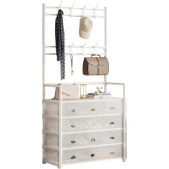 Multi-Functional Shoe Storage Coat Rack Entrance Storage Rack Floor-Standing - Image 1
