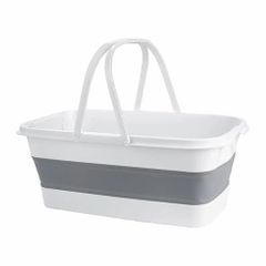 Silicone White Foldable Wash Basin Color White Shape Rectangular Colour Multicolour Design Collapsible I Deal In New - Image 1