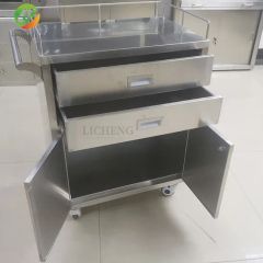 Durable Stainless Steel Medical Utility Cart with Wheels - Image 6