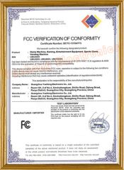 FCC certificate from Guangzhou Yuehong Electronics Co., Ltd.