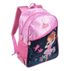Stylish Backpack School Bags with Allover Flower Silk Screen - Image 5