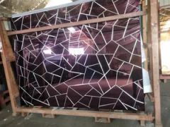 Factory Customized Carved Geometric Shapes Frame Bathroom Vanity Mirror Decoration Mirror - Image 3