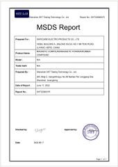 MSDS certificate from Safecare Electro Products Co., Ltd.