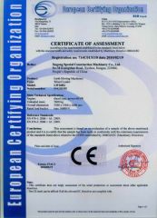 CE Certificate certificate of Tewrex Industrial Machinery (Suzhou) Co., Ltd. – certificate photo, supplier certificates section