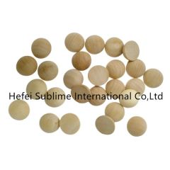 Unfinished Natural Smooth Half Wooden Split Balls for DIY Crafts - Image 1