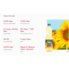 Refined Sunflower Oil The Best Seller of Thailand o.5 L. Brand Name Cook Address Thailand Shelf Life 1 year Type SUNFLOWER - Image 2
