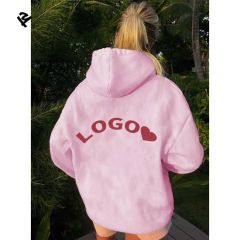 Custom Womens Long Sleeve Hoodie and High Waist Shorts Two Piece Set - Image 2