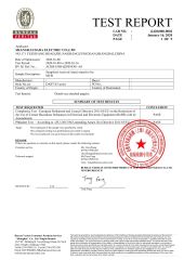 ROHS test report certificate from Shanghai DaDa Electric Co., Ltd.