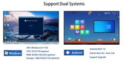 2025 OEM Multi Touch Dual System Touchscreen Education All-in-One PCS Interactive Whiteboard - Image 1