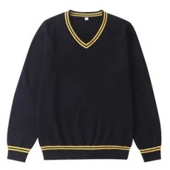 Factory Customized African Nigeria Navy Blue High School Uniforms Primary School Sweater - Image 4