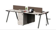 Multi-Purpose Flat L Shape Home Office Computer Desk with Shelves - Image 2
