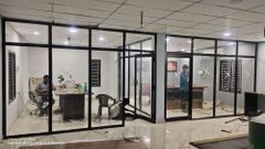 Aluminum & PVC Aluminium Door Partition Service, For Commercial, Type Of Door: Sliding - Image 1