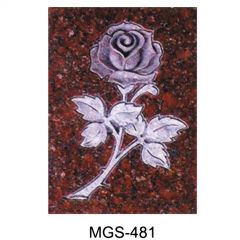 Granite Flower Sandblasting for Custom Color Blue Model NO. 485 Style as Request HS Code 68029311 Surface Polished Size as Per - Image 3