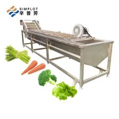 Commercial Large Capacity Bubble Washing Machine Fruit Vegetable Seafood Processing Line Equipment - Image 3