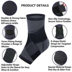 Dorrella Adjustable Sports Protection Strain Wraps Bandages Elastic Ankle Support Brace - Image 3