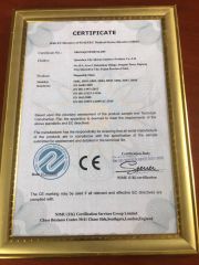 CE certificate from Xiamen Minhongxingye Imp.& Exp. Co., Ltd.