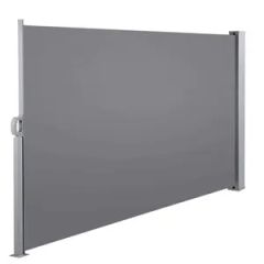 Retractable Side Awning, Waterproof & UV-Resistant, Folding Privacy Screen Room Divider Roll up Balcony, Dark Grey - Zhejiang Juhong Industry Co., Ltd