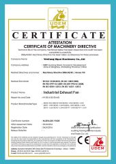 CE certificate from Weifang Hipai Machinery Co., Ltd.