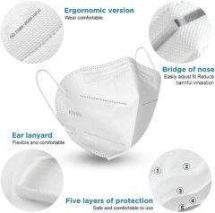 Customized Protective Mask Disposable Non Woven Face Masks FFP2 KN95 Mask 5 Layers Without Valve - Image 6