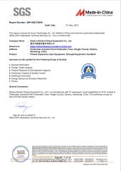 SGS Certificate certificate from Dezhou Ranao Fitness Equipment Co., Ltd.