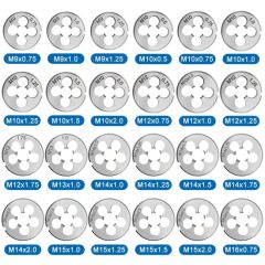 40PCS Meteric NPT Thread Tap and Round Screw Die Wrench Set Hand Tools Kit - Image 5