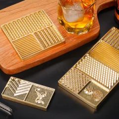 Ice Stamp Tray Molds for Whiskey Stamp Mold Personalized 4*4 Inch DIY Ice Cubes Making Brass Ice Stamp Mold - Dongguang Shipai Zhengfei Die Factory