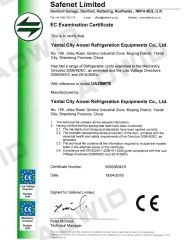 EC Examination Certificate certificate from Yantai Guangwei Food Cold-Chain Technology Co., Ltd.
