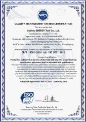 ISO 9001 certificate from Suzhou Energy Tool Co., Ltd.