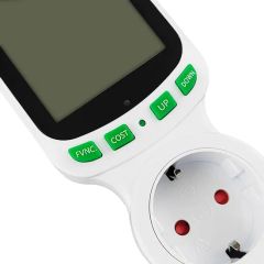 German Single Rate Power Meter Socket Large Screen Power Monitoring Instrument Charging Socket Meter - Image 4