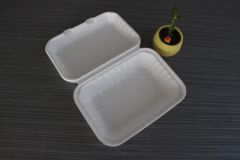 Disposable 9 X 6 X 3 Food Takeaway Box Sugarcane Food Container Tableware - Image 2
