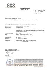 ISO Fireproof certificate for container panels certificate from CS Modular House Co.,Ltd.