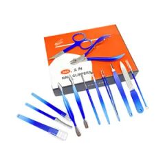 16PCS Gradient Blue Nail Clipper Set Home Nail Clipper MOQ 600set Color Silver Trademark SSS Brand Name SSS Shape Flat Head - Image 4