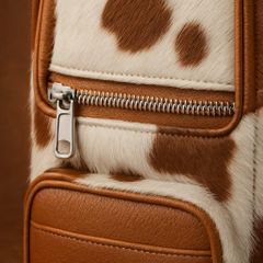 hair on leather backbag Durability High Style Fashion Statement Texture Genuine Hair On Leather Intended Use Adventurous - Image 1