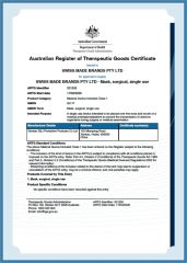 TGA certificate from Xiantao S&J Protective Products Co., Ltd.