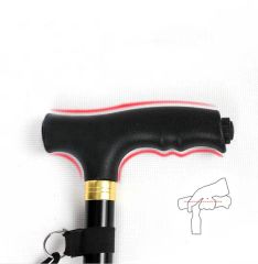Portable Adjustable Height Crutches Foldable Walking Cane with LED Light Wyz12931 - Image 2