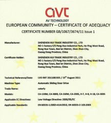 CE certificate from Shen Zhen Hui Trade Industry Co., Ltd.