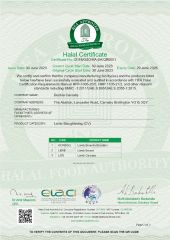 Halal certificate certificate of Brazil Chicken – certificate photo, supplier certificates section