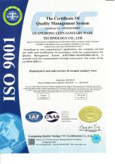 ISO 9001 certificate from Guangdong Leen Sanitary Ware Technology Co., Ltd.