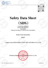 Safety Data Sheet certificate from Zhengzhou Gesee New Materials Co.,Ltd