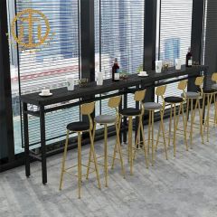 Black Modern Slate Cabinets Rectangular Multipurpose Bar Table - Image 4