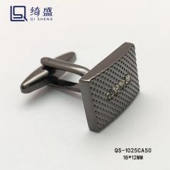 Wholesale Texture Design Metal Cuff Links Tie Clip Concise Style Cufflinks with Gift Box - Image 3